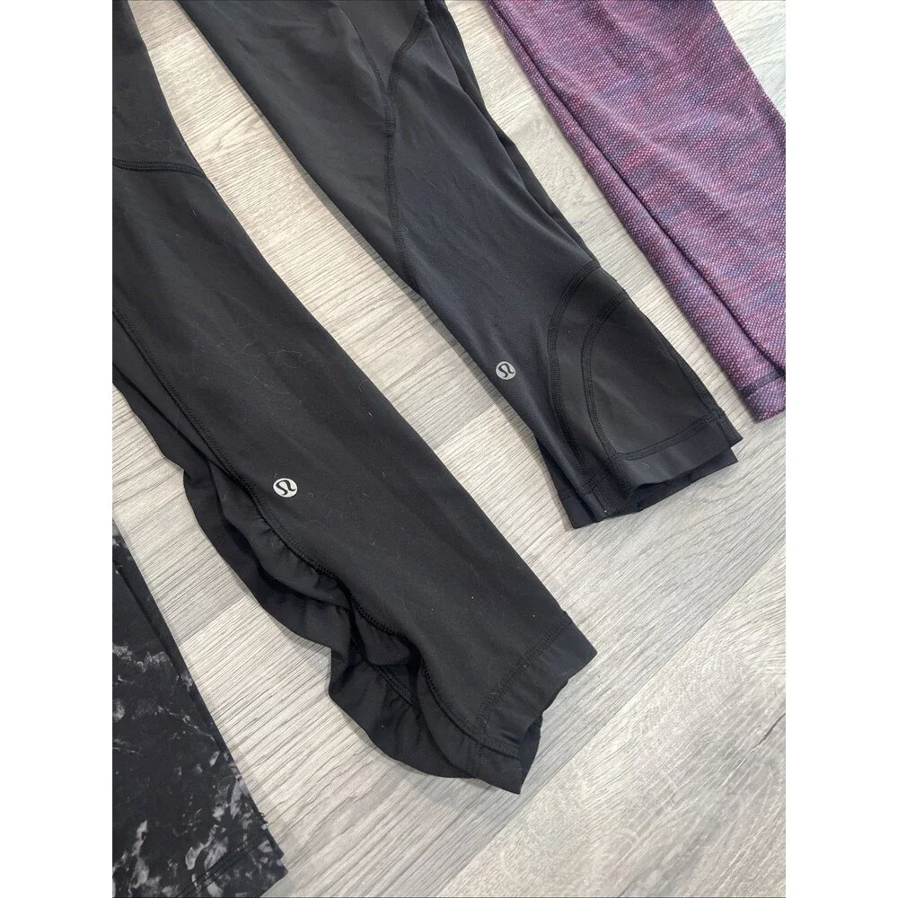 Lot of 5 Bundle Lululemon Variety Leggings Yoga Gym Size 2